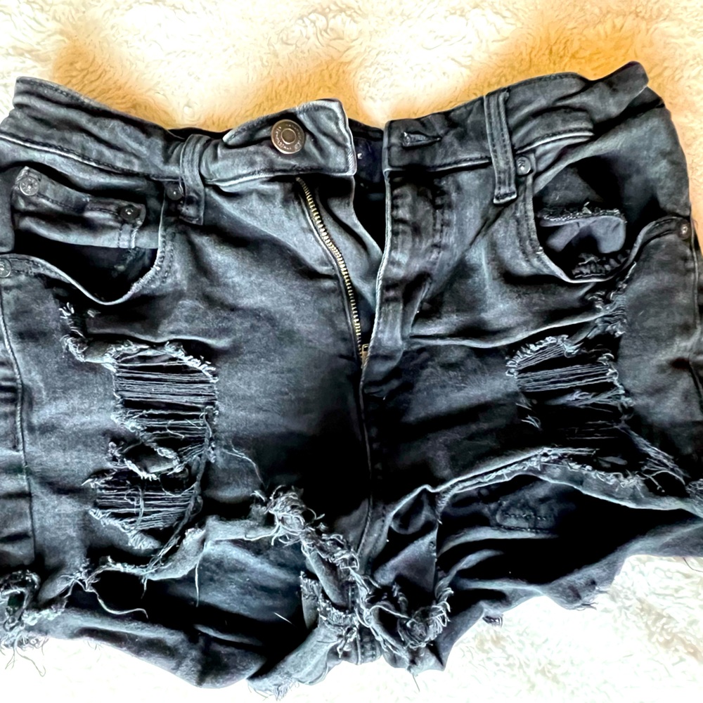 Aeropostale ripped jeans shorts - high rise shorty